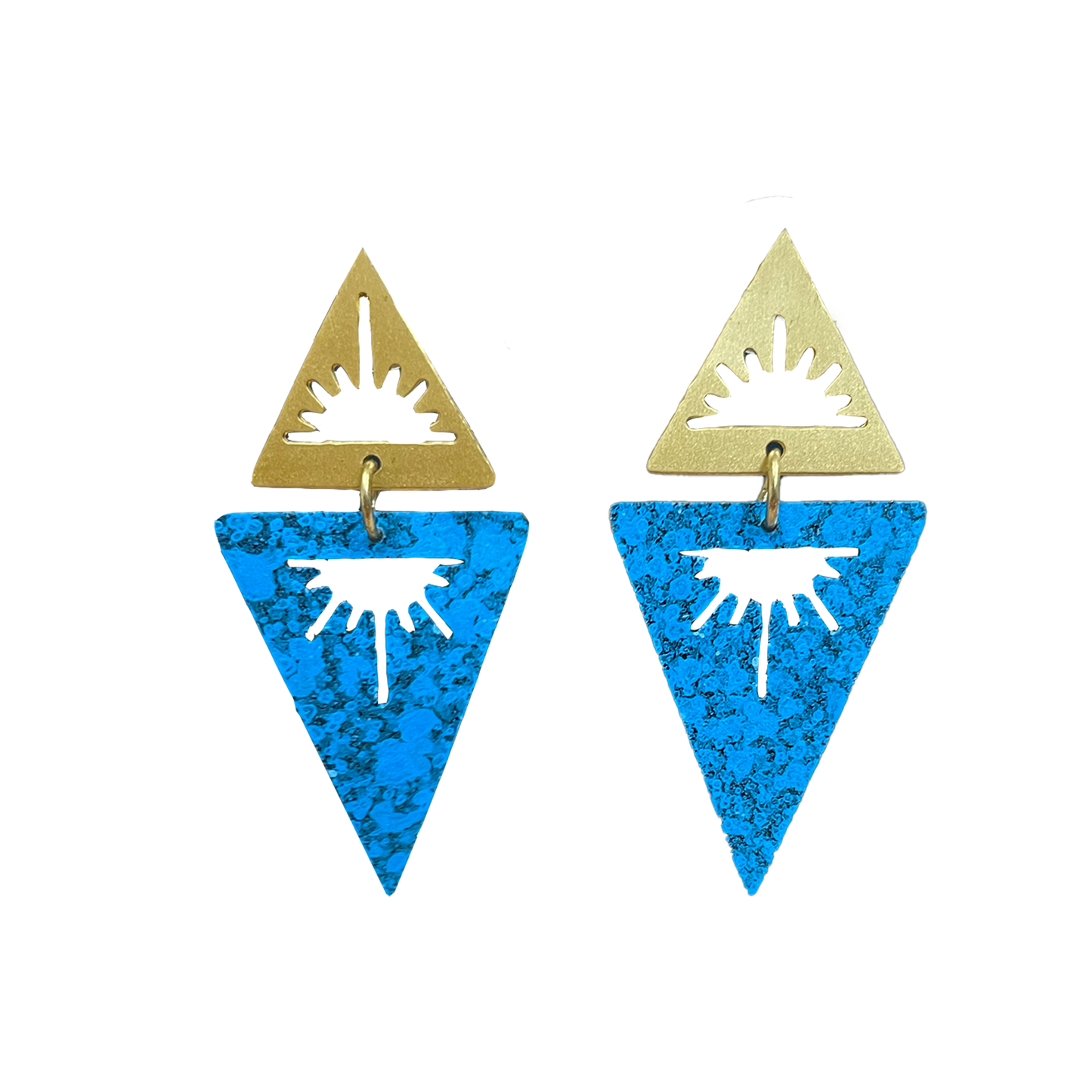 Double Sunrise Triangle - Earrings