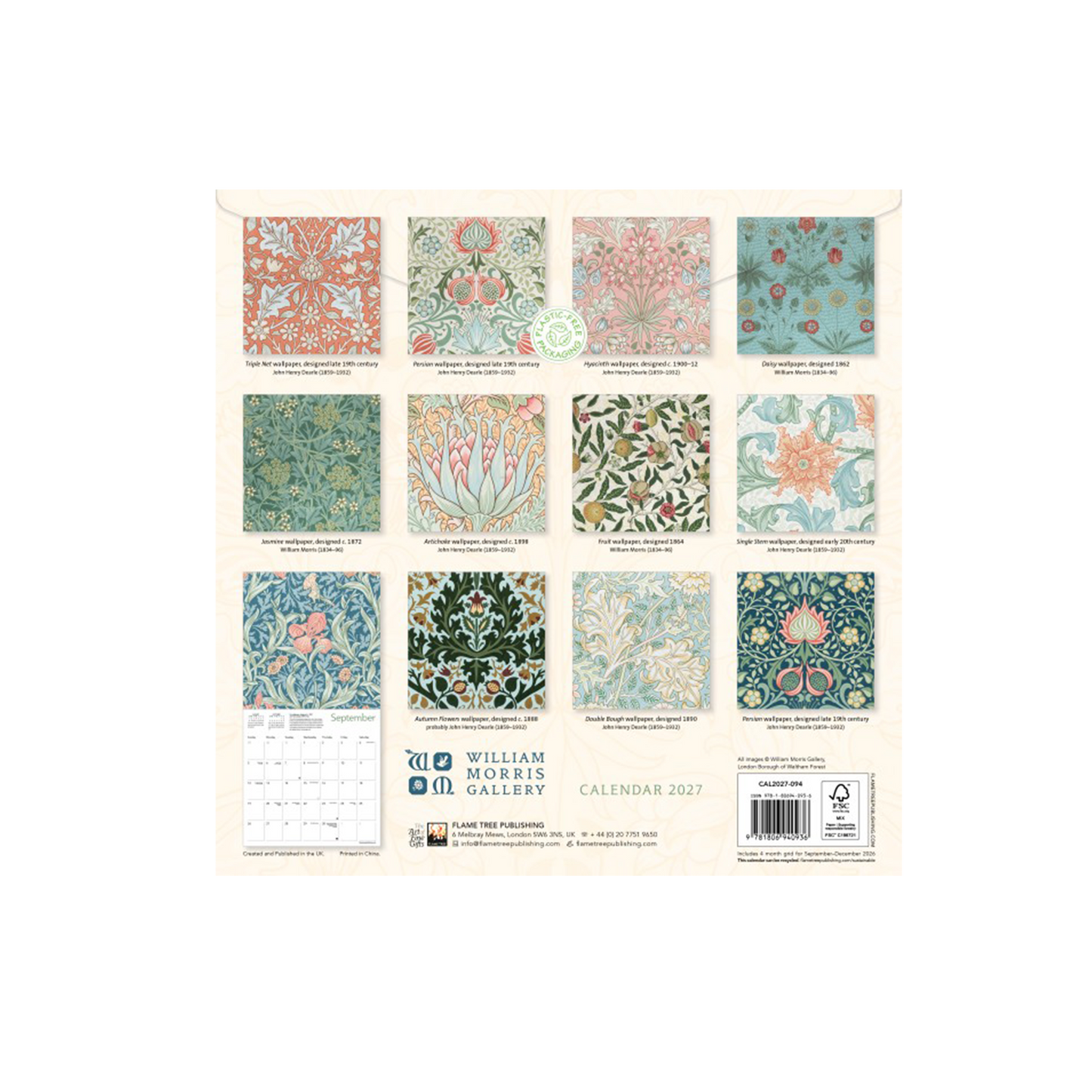 William Morris Gallery - 2027 wall calendar