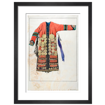 Watercolour of a Numinchen Shamaness costume - Art print