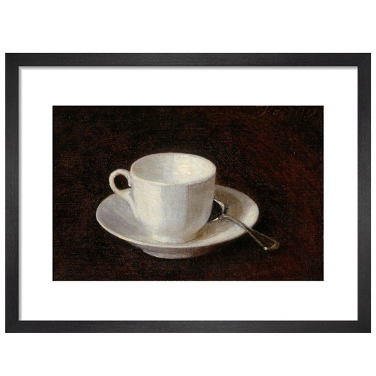 White cup and saucer - Art print