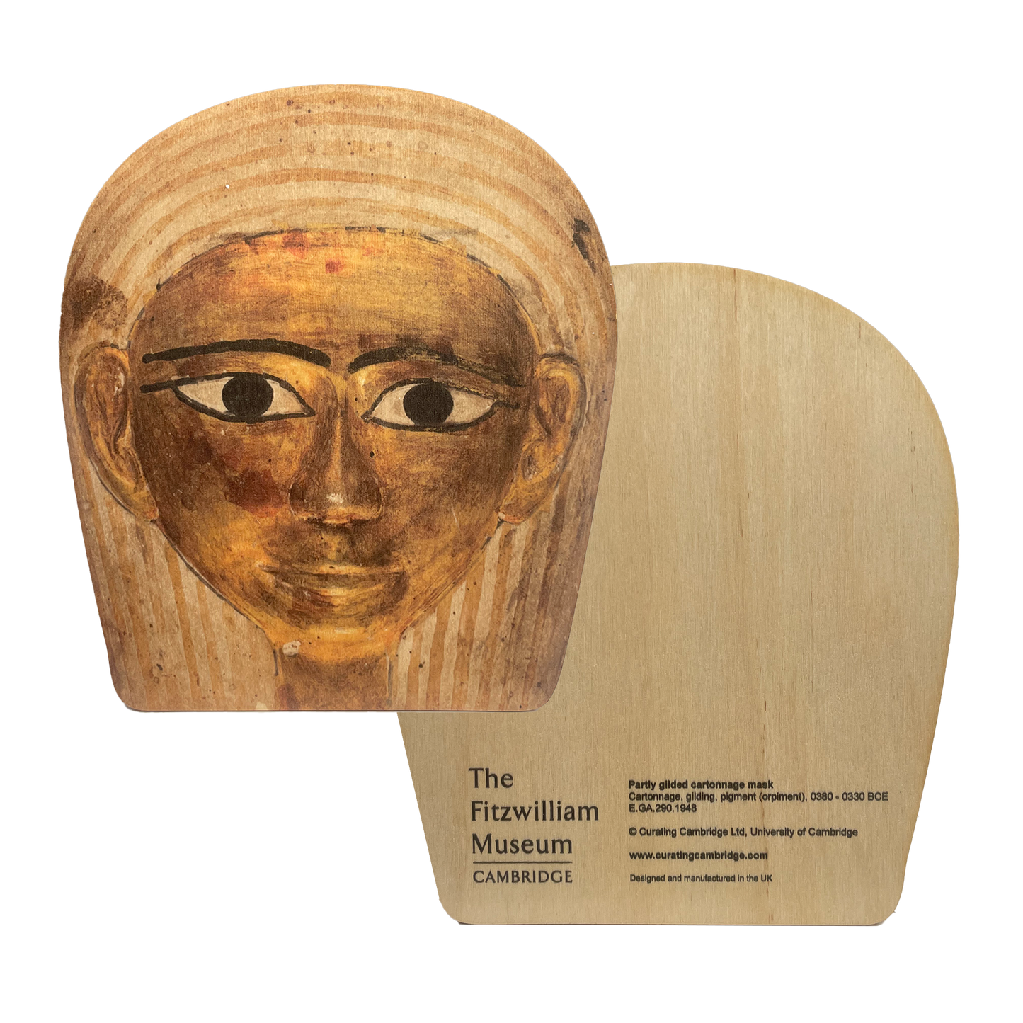 Gilded Mask - Wooden postcard