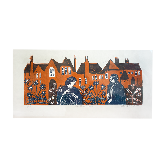 The Red House - Lino print