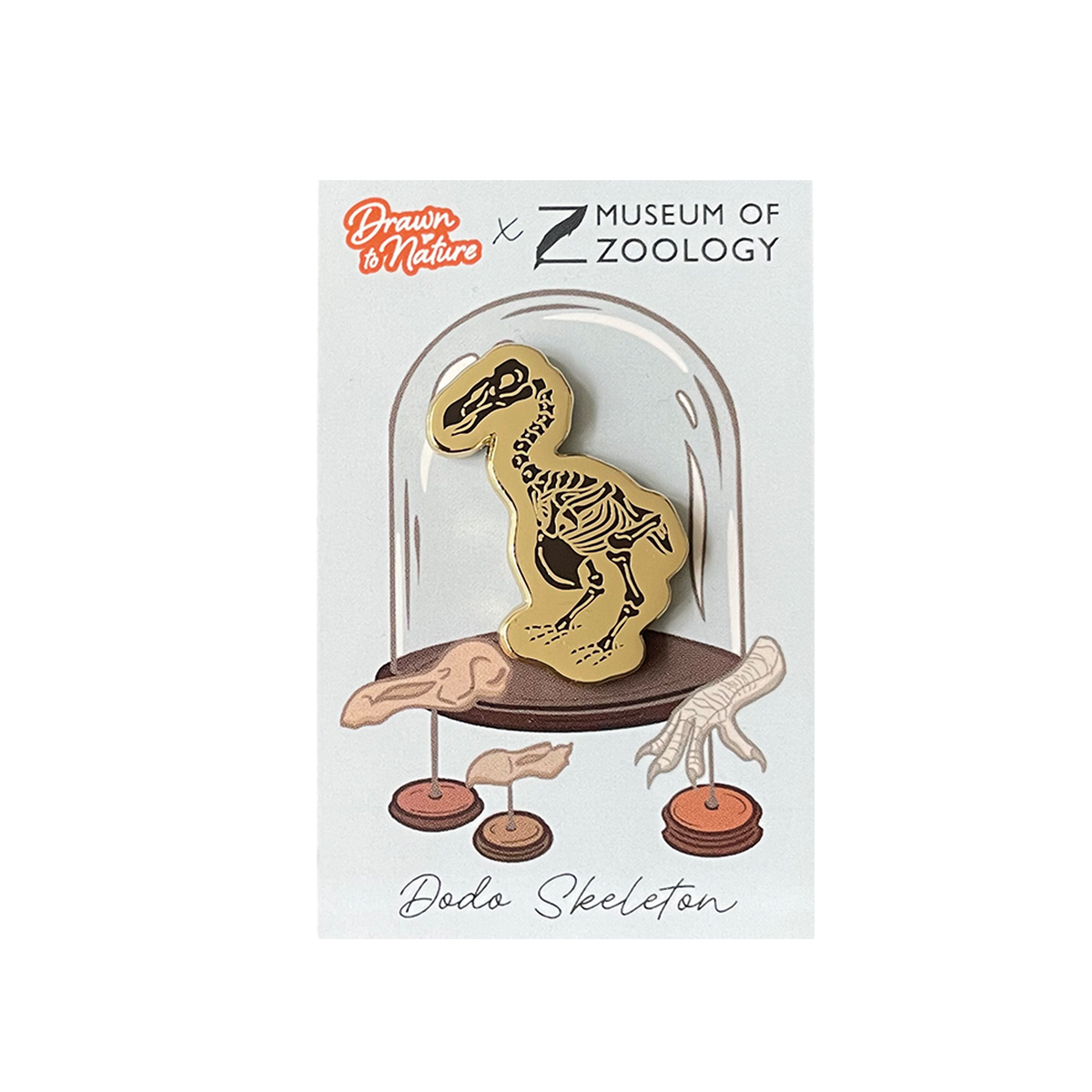 Dodo Skeleton - Enamel brooch