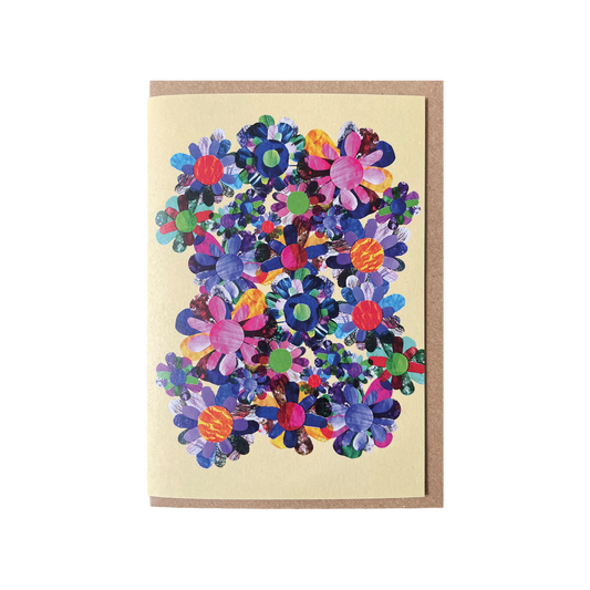 Bouquet on Yellow - Greeting card
