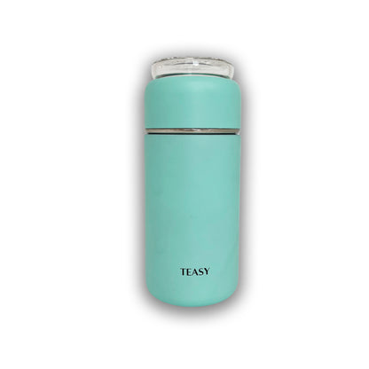 Reverse image of Teasy flask in teal.