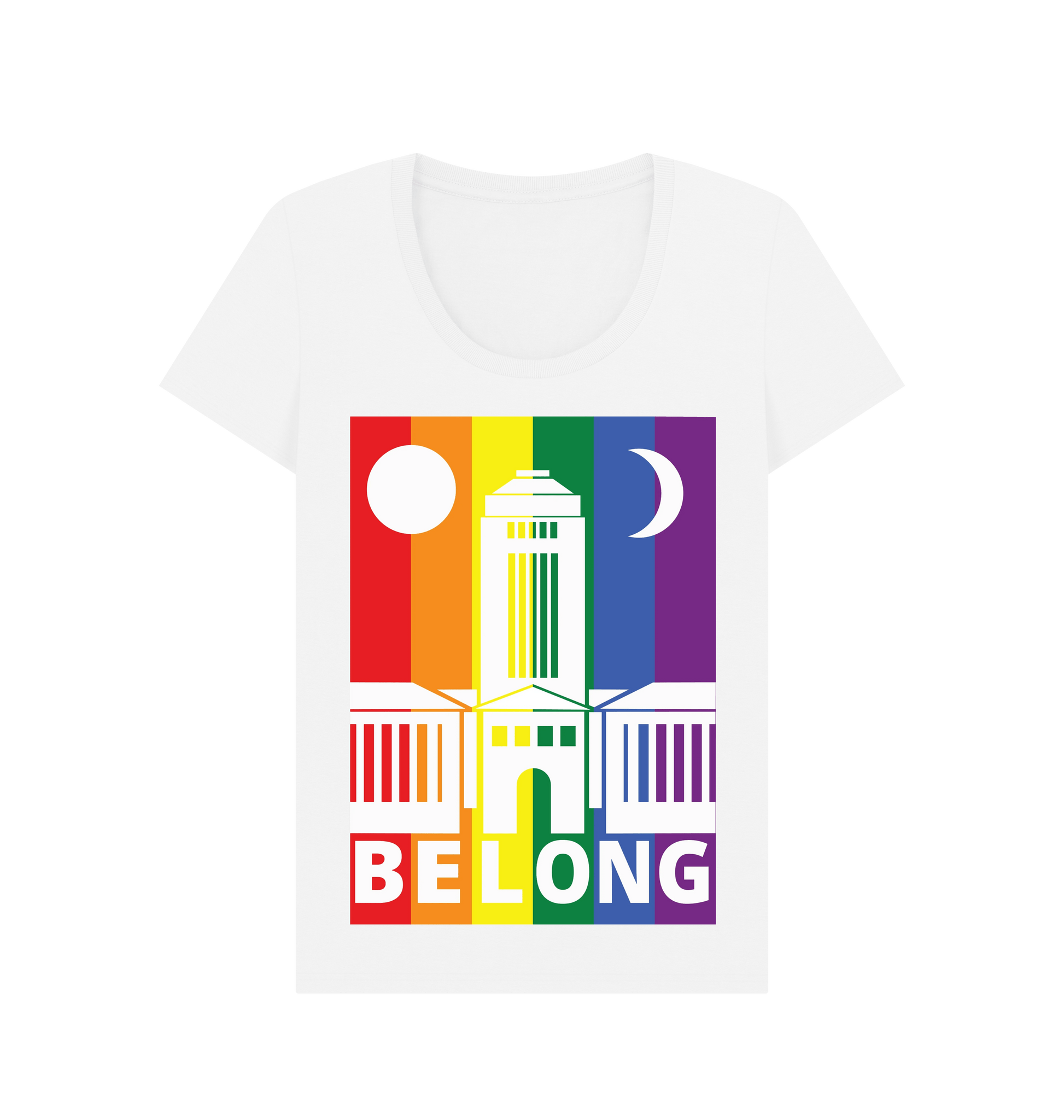 White Printed T-shirt Front