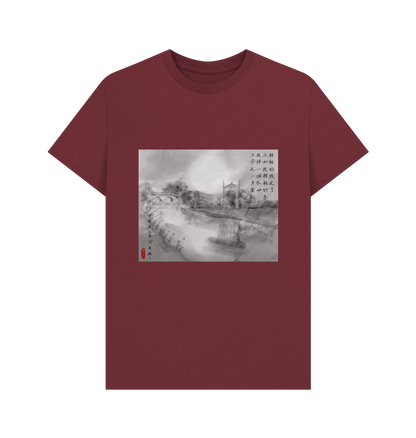 Red Wine Printed T-shirt Front
