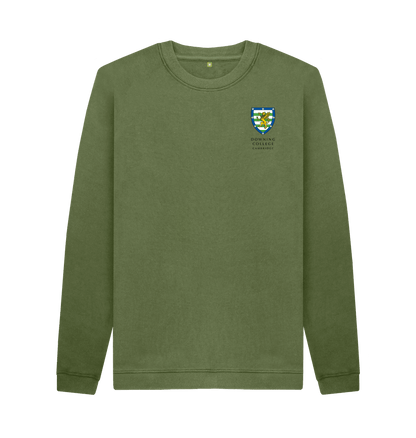 Khaki Printed Sweater Front