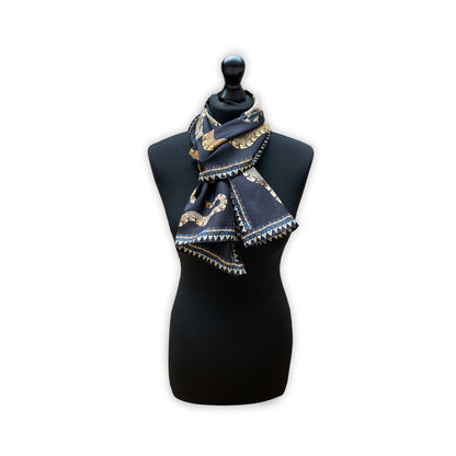 Gold Dragons - Habotai silk scarf