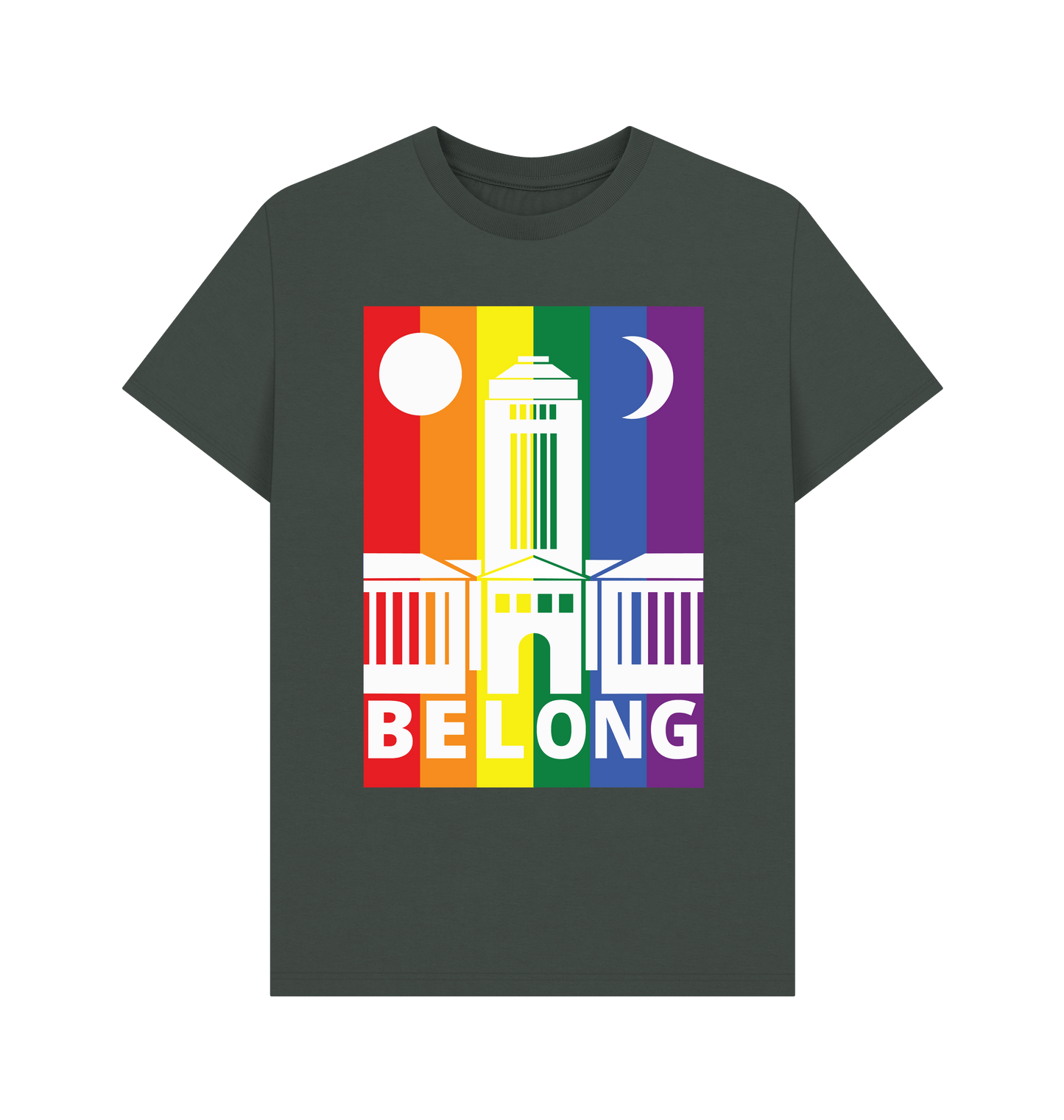 Dark Grey Printed T-shirt Front