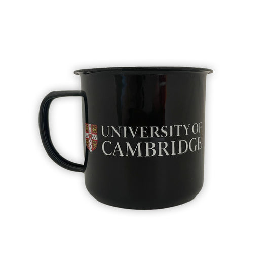 University of Cambridge black enamel mug