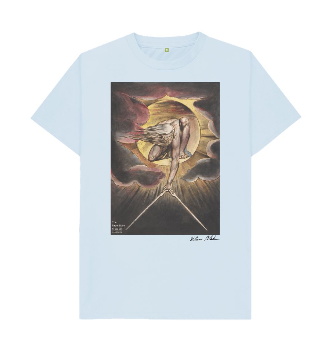 Sky Blue William Blake's Ancient of Days\/Frontispiece T-Shirt Light Colours