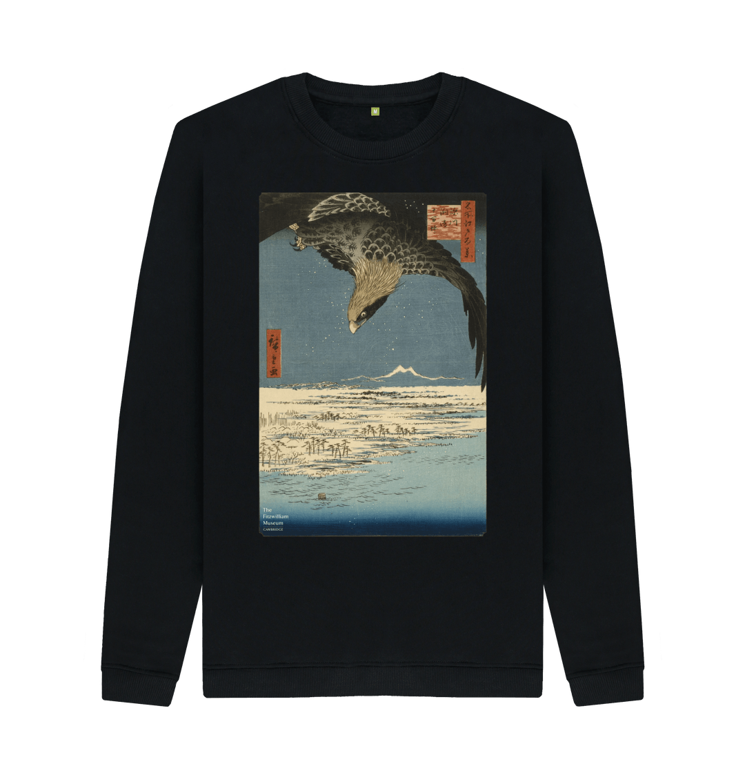 Black Printed Sweater Front
