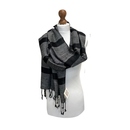Striped with Trim - Egyptian shawl
