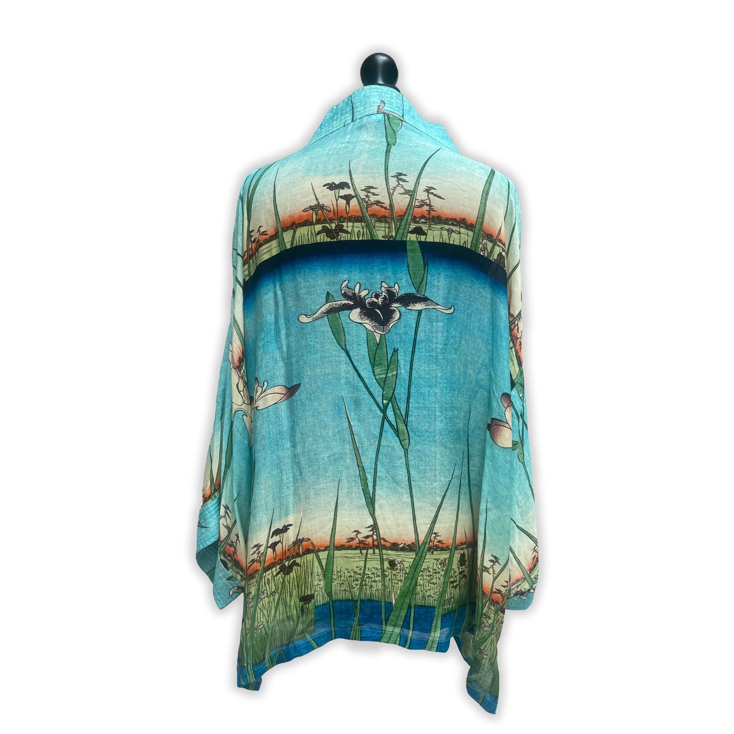 Iris Garden - Short kimono robe