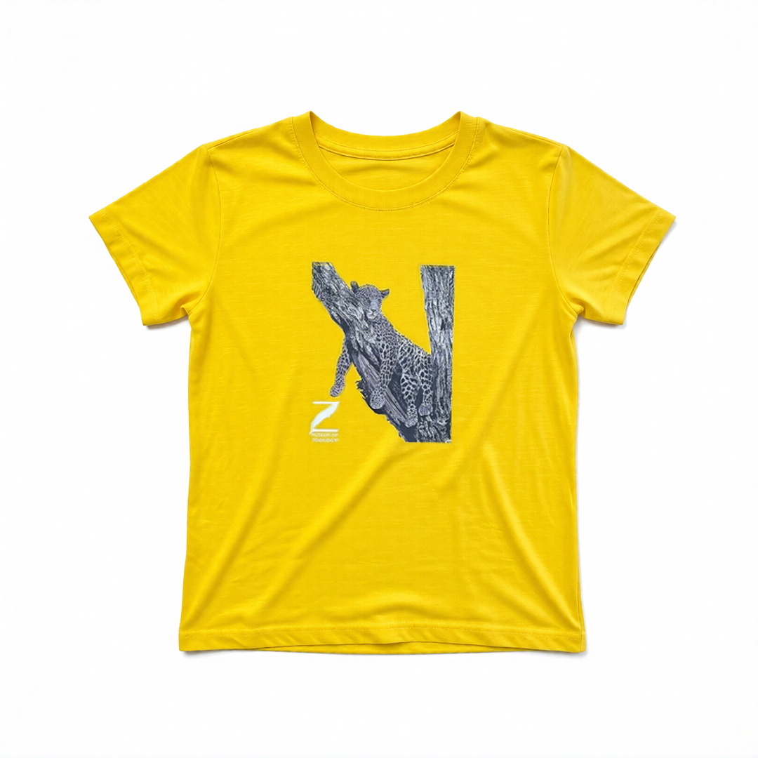 Sleeping Leopard on Yellow - Children's T-shirt