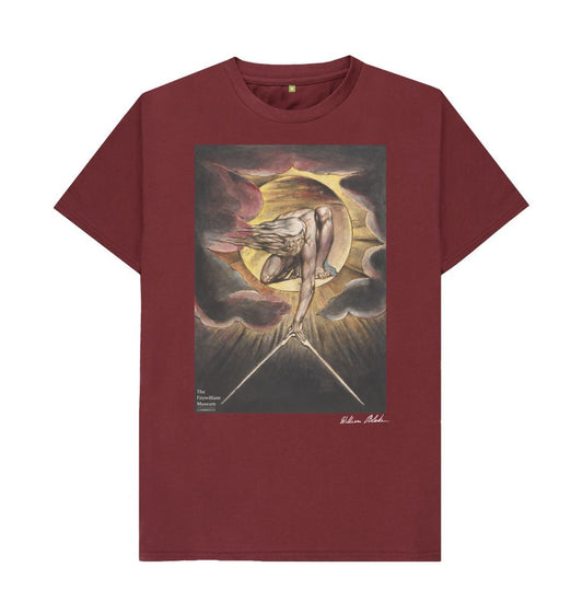 Red Wine William Blake's Ancient of Days\/Frontispiece T-Shirt - Dark Colours