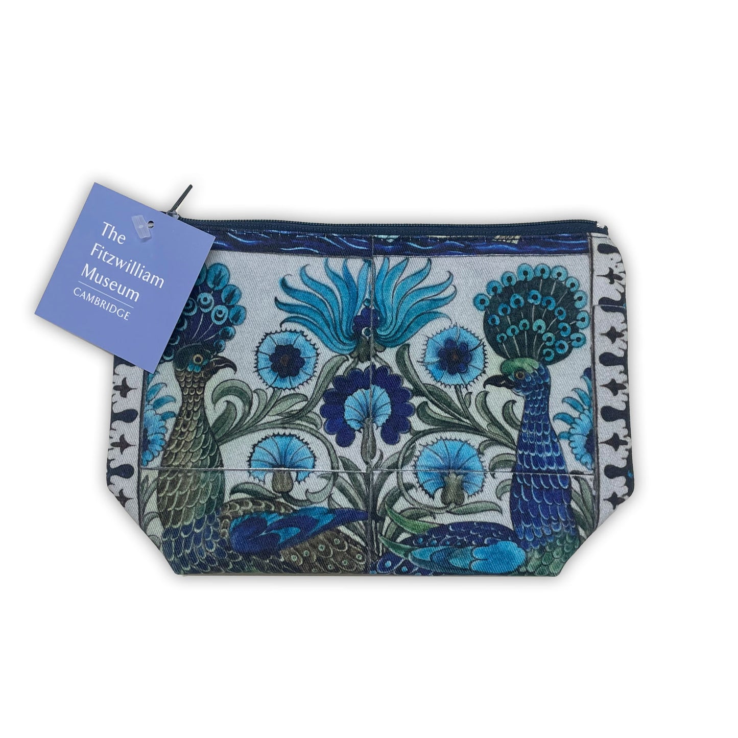 De Morgan Peacock Tiles - Cosmetic bag