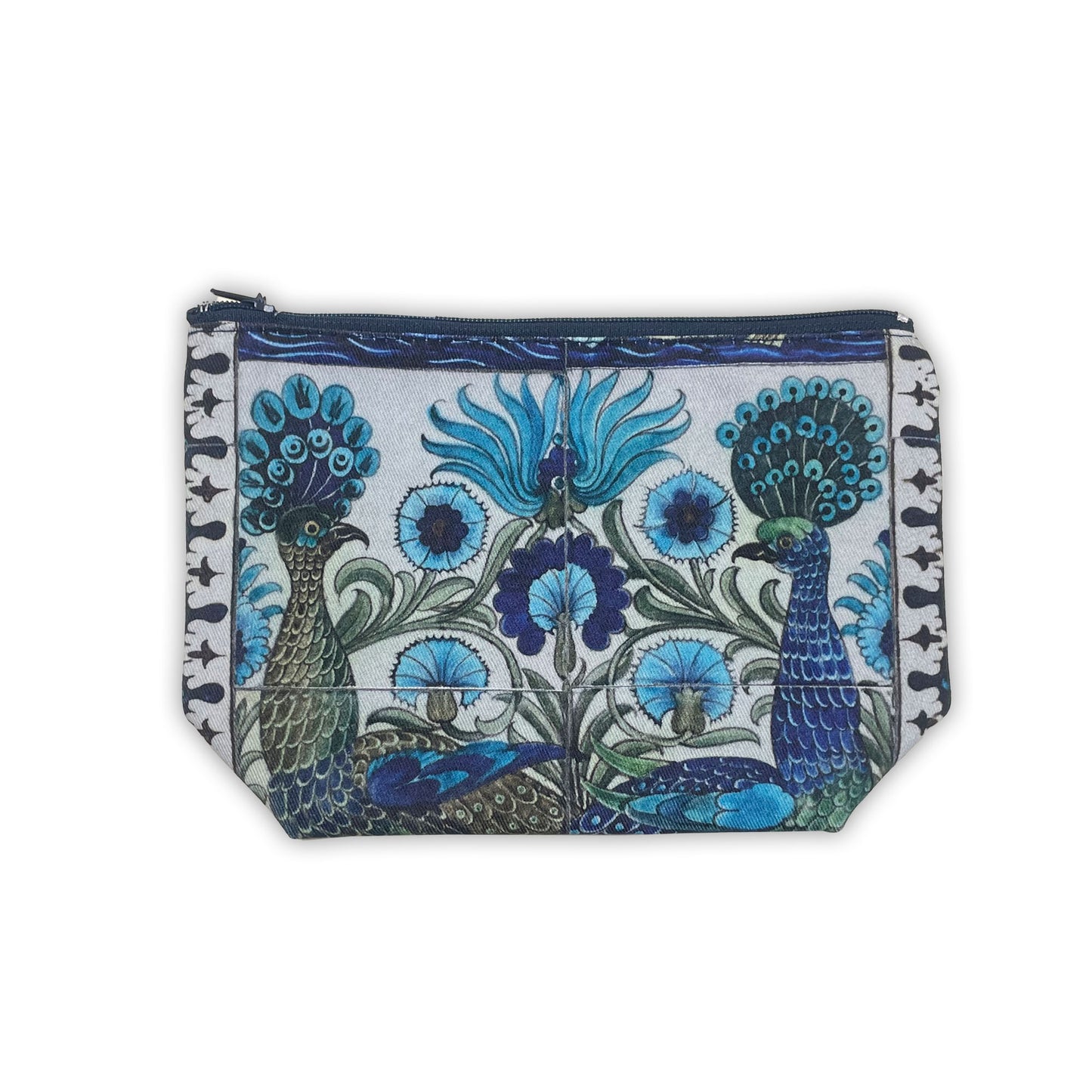 De Morgan Peacock Tiles - Cosmetic bag