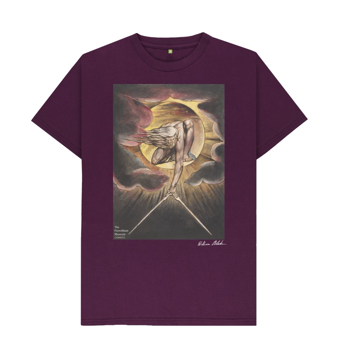 Purple William Blake's Ancient of Days\/Frontispiece T-Shirt - Dark Colours