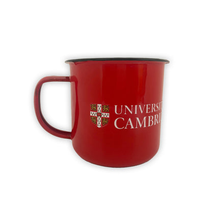 University of Cambridge red enamel mug