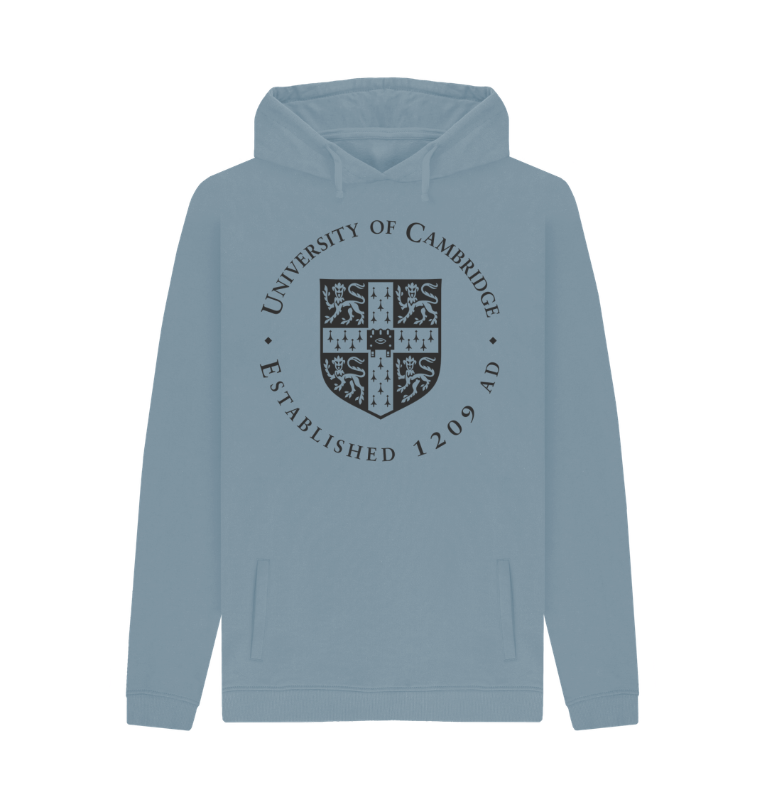 Stone Blue Printed Hoody Front