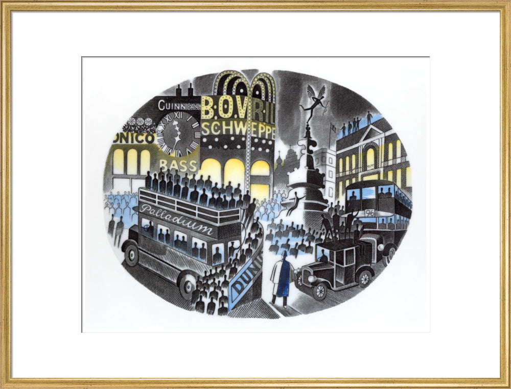 Piccadilly Circus on Boat Race Night - Art print