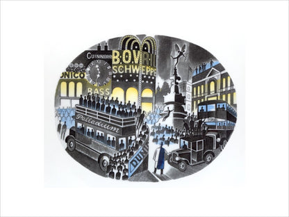 Piccadilly Circus on Boat Race Night - Art print