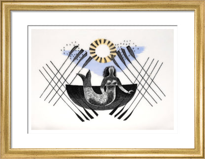 Mermaid and Crossed Oars - Art print