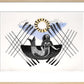 Mermaid and Crossed Oars - Art print