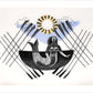 Mermaid and Crossed Oars - Art print