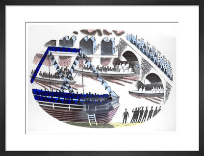 Spectators in Boats on Boat Race Day - Art print