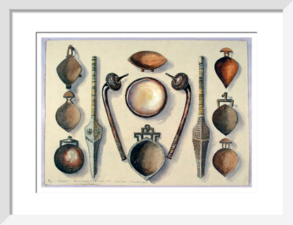Bowls with four clubs - Art print