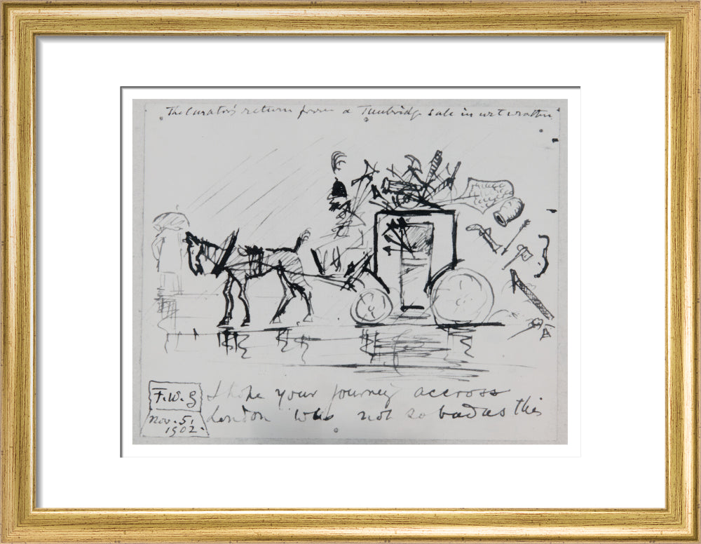 The Curator's return from a Tunbridge sale in wet weather - Art print