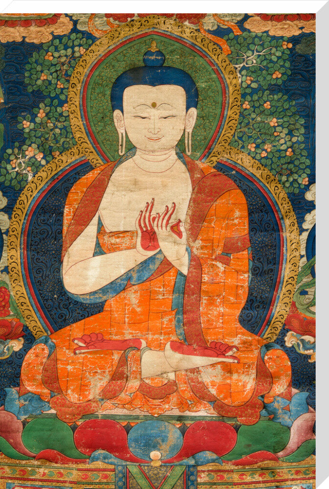 Thangka of Budda preaching the dharma - Art print