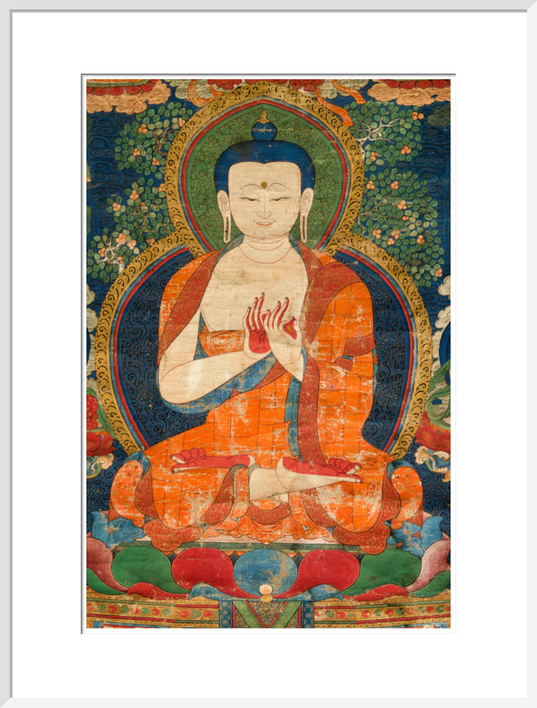 Thangka of Budda preaching the dharma - Art print