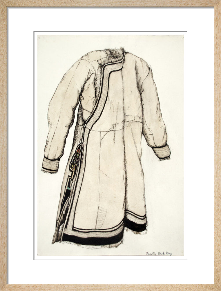 Paintings and drawings of Mongolian clothing - Art print