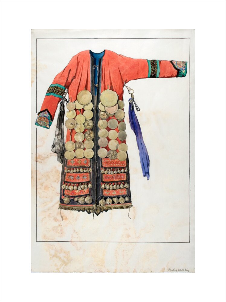 Watercolour of a Numinchen Shamaness costume - Art print