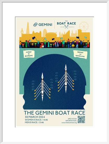 Official 2024 Gemini Boat Race Poster - Art print