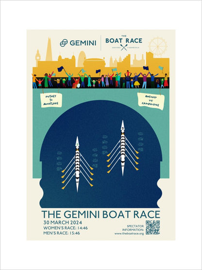 Official 2024 Gemini Boat Race Poster - Art print