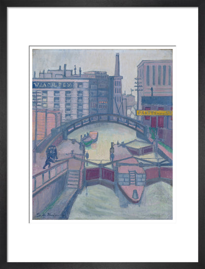 Lock on the Canal - Art print