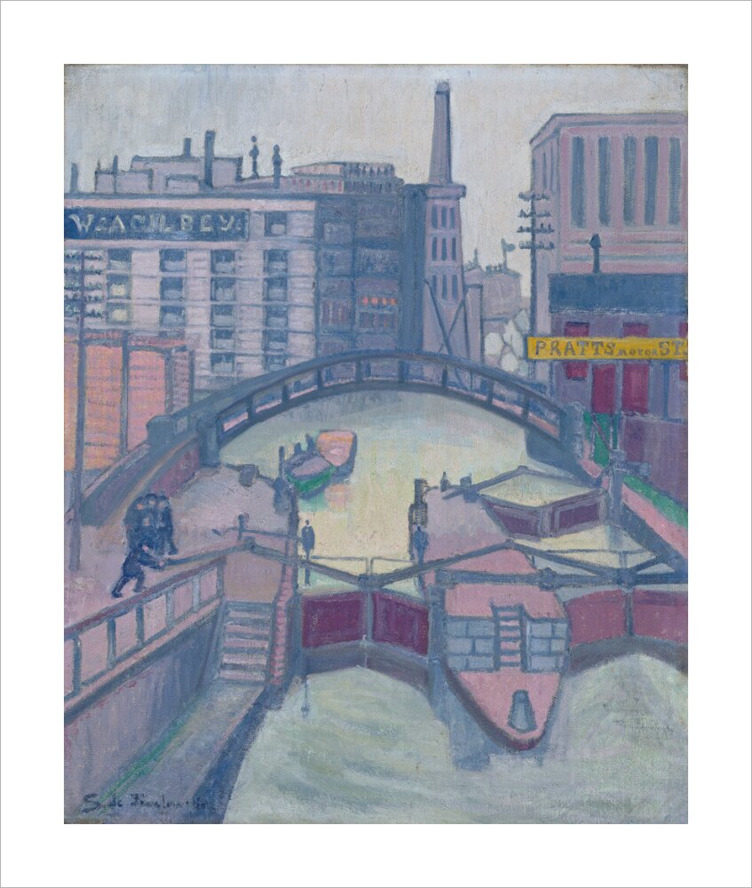 Lock on the Canal - Art print