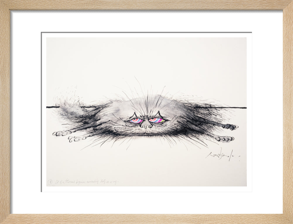 Cat of a Thousand Disguises Concealing Itself as a Rug - Art print