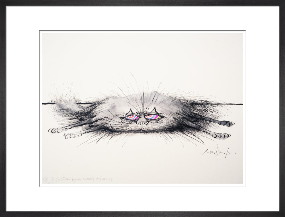Cat of a Thousand Disguises Concealing Itself as a Rug - Art print