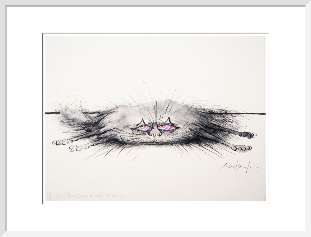 Cat of a Thousand Disguises Concealing Itself as a Rug - Art print