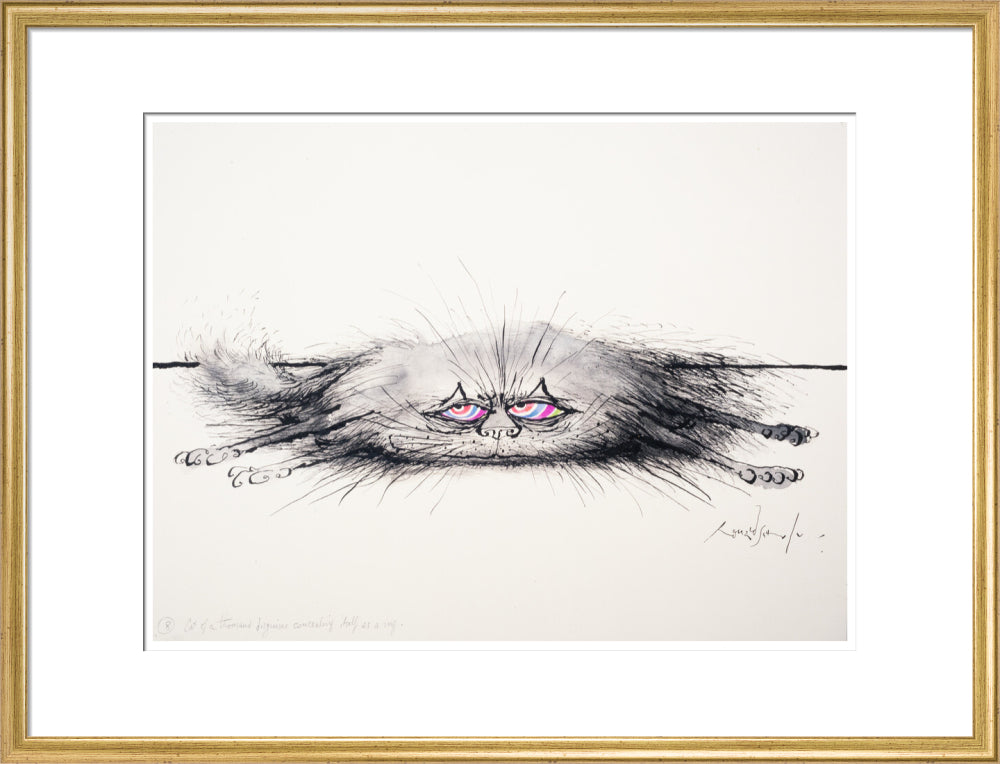Cat of a Thousand Disguises Concealing Itself as a Rug - Art print