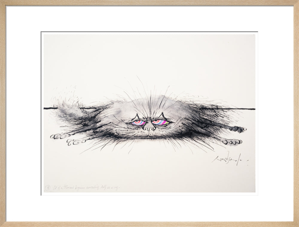 Cat of a Thousand Disguises Concealing Itself as a Rug - Art print