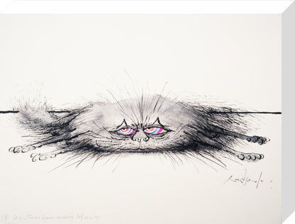 Cat of a Thousand Disguises Concealing Itself as a Rug - Art print