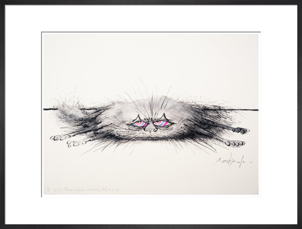 Cat of a Thousand Disguises Concealing Itself as a Rug - Art print