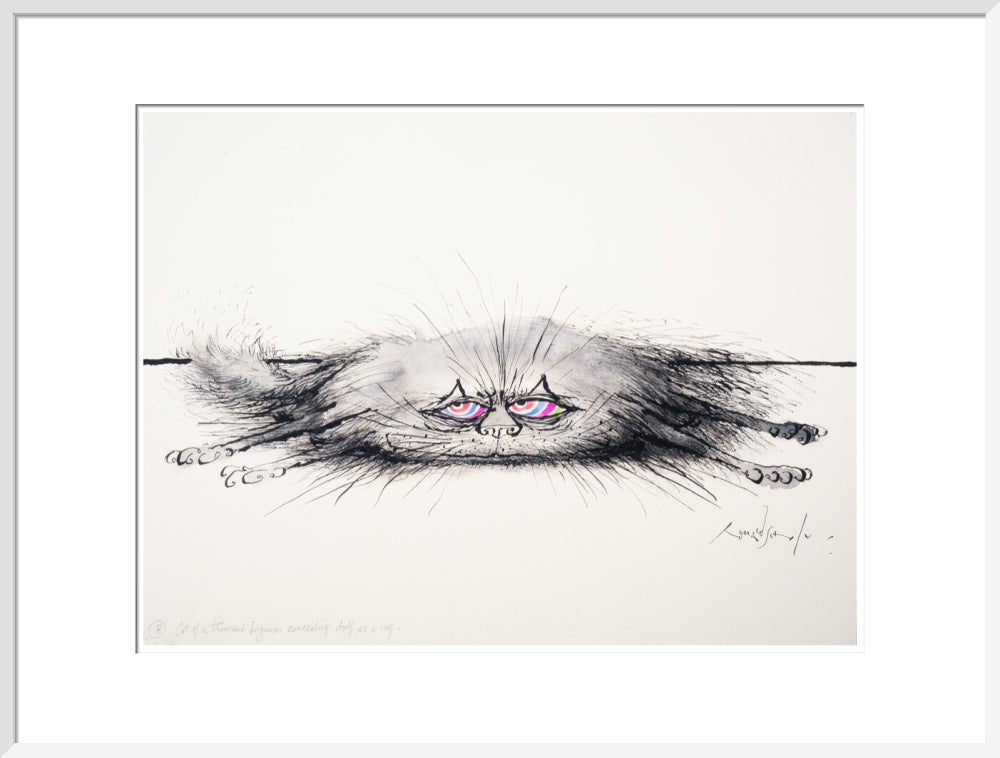 Cat of a Thousand Disguises Concealing Itself as a Rug - Art print